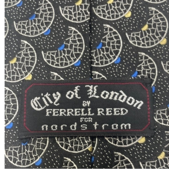 City Of London By Ferrell Reed For Nordstrom Men’s 100% Silk Tie - Picture 3 of 4